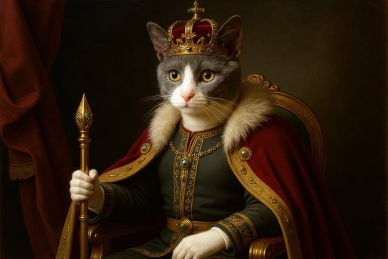 Royal monarch pet portrait